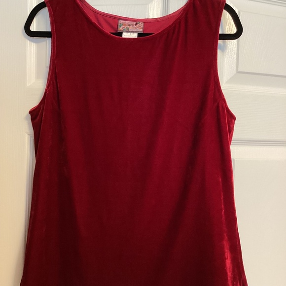 Red Velour top - Picture 1 of 3